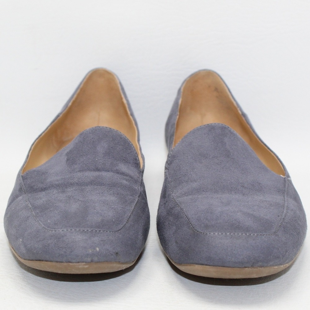 Naturalizer Kate Loafers‎ Blue Gray Fabric Flats Almond Toe Womens 8.5M